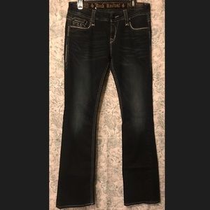 Rock Revival Dark denim easy boot LONG SIZED jeans